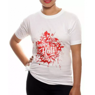 Happy Holi Printed T-Shirt For unisex By Arushi